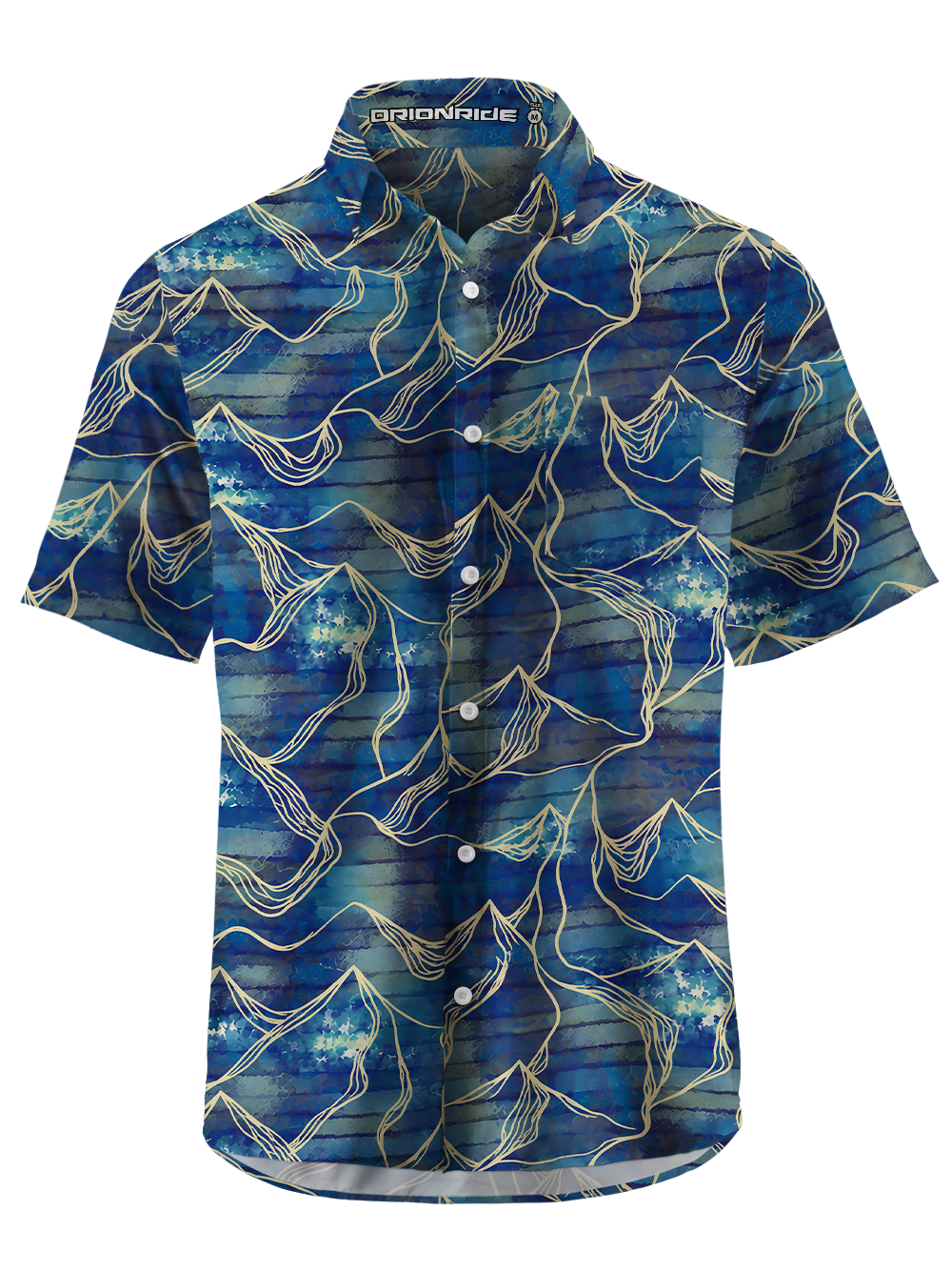 Orionride Liquid Topography Zipper Pockets Ultra Lightweight Short Sleeves Gravel Shirt