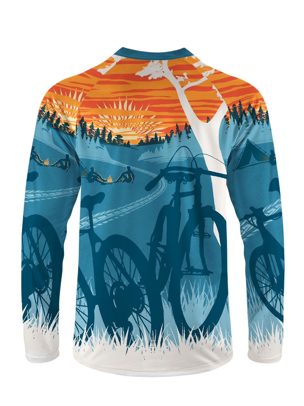 Orionride Sunset Camping Long Sleeve Downhill Jersey