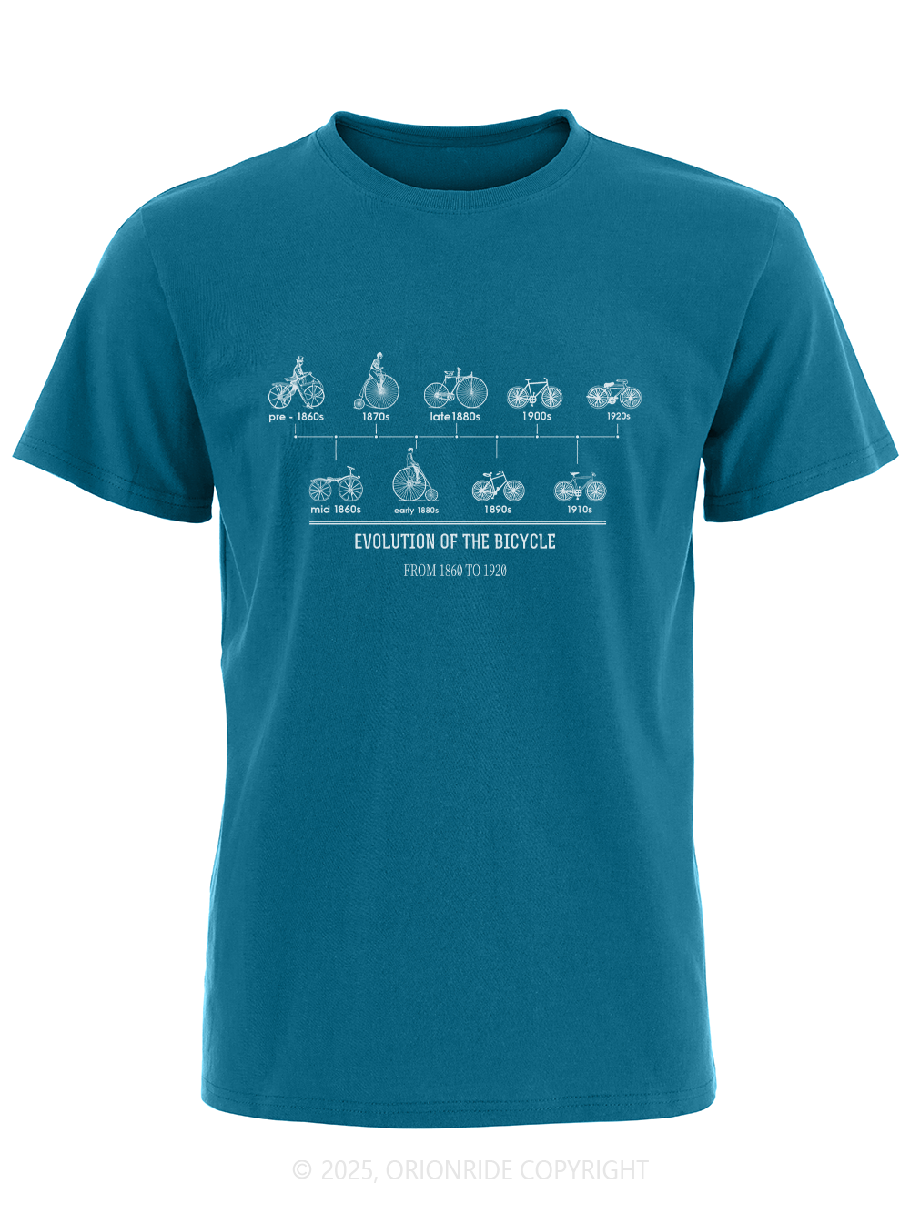Orionride History Of Bicycle Development Short Sleeves Bike T-Shirt