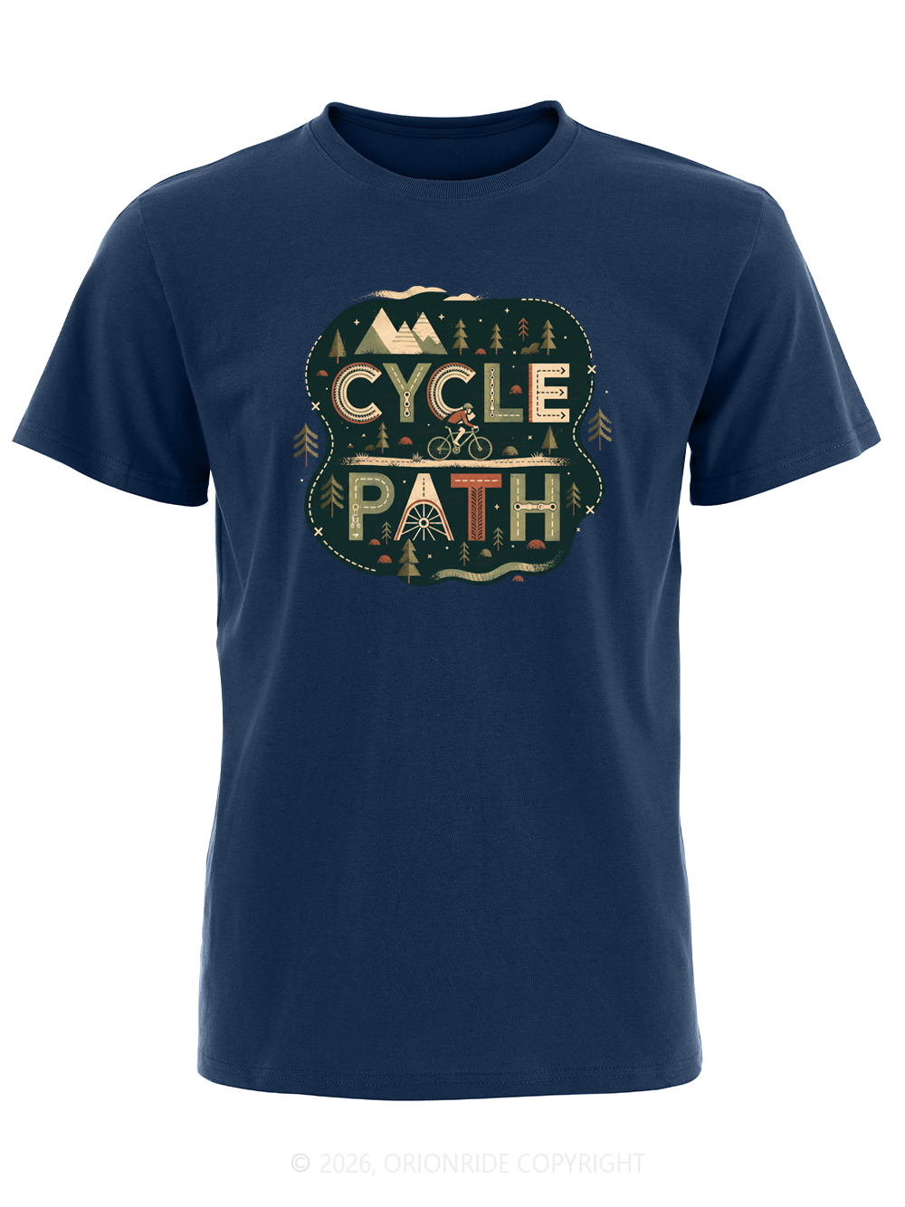 Orionride Word Cycle Path Short Sleeves Bike T-Shirt
