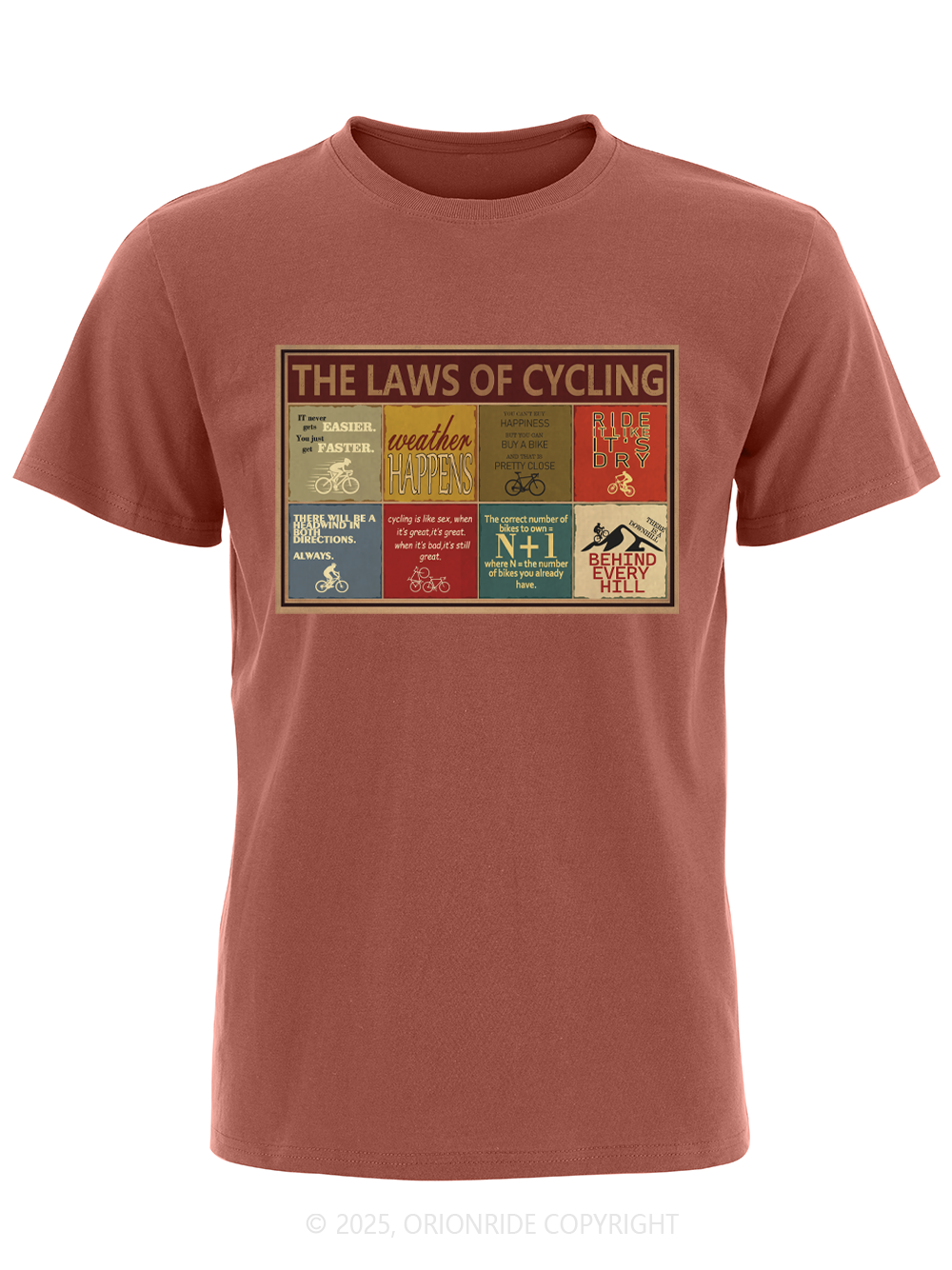 Orionride The Laws Of Cycling Short Sleeves Bike T-Shirt