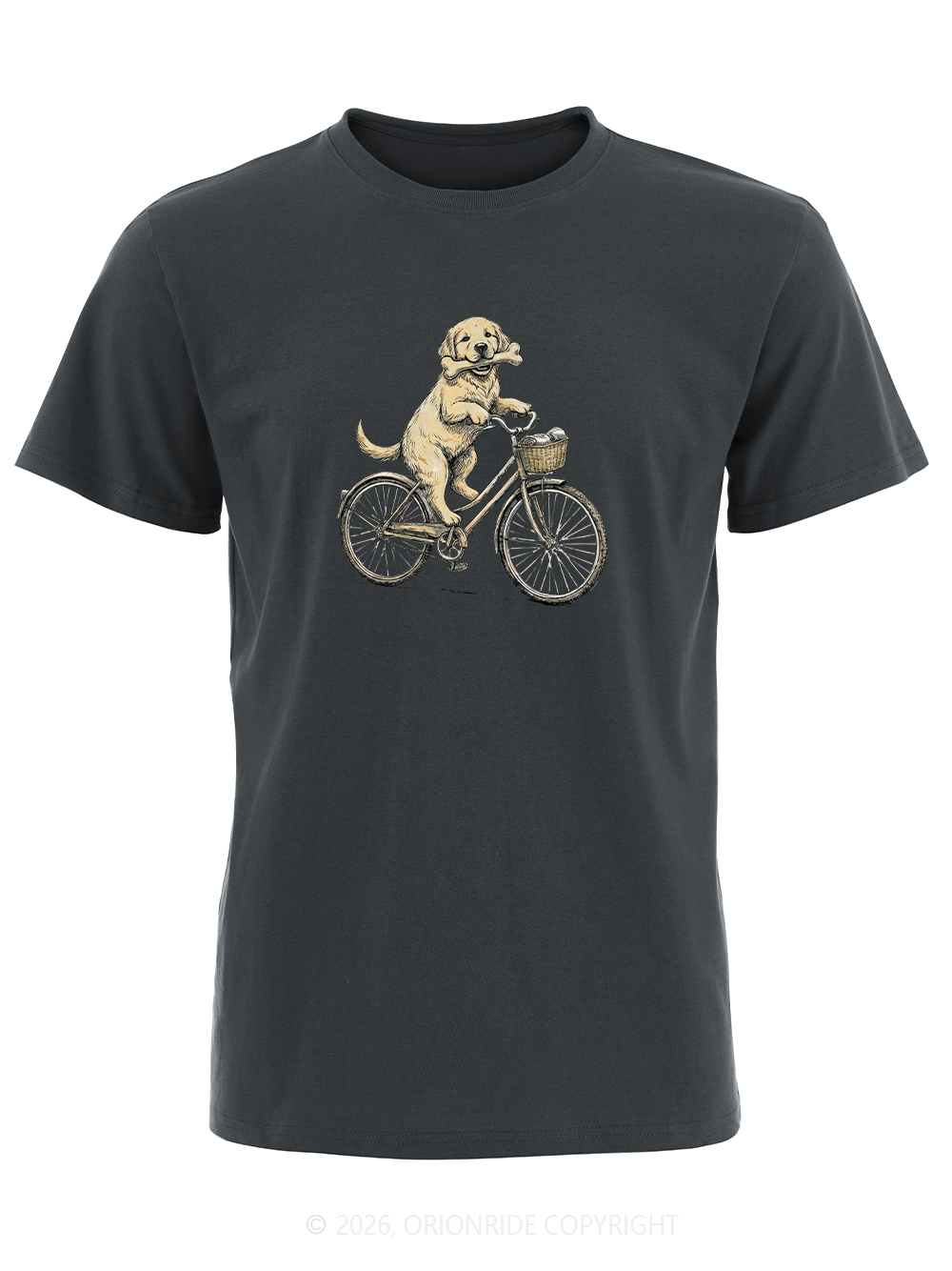 Orionride Puppy Riding A Bike Short Sleeves Bike T-Shirt