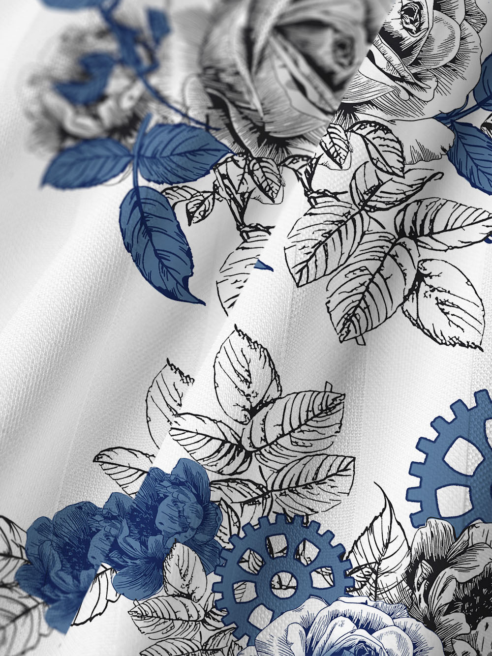 Orionride Blooming Roses Collar Mesh Jersey