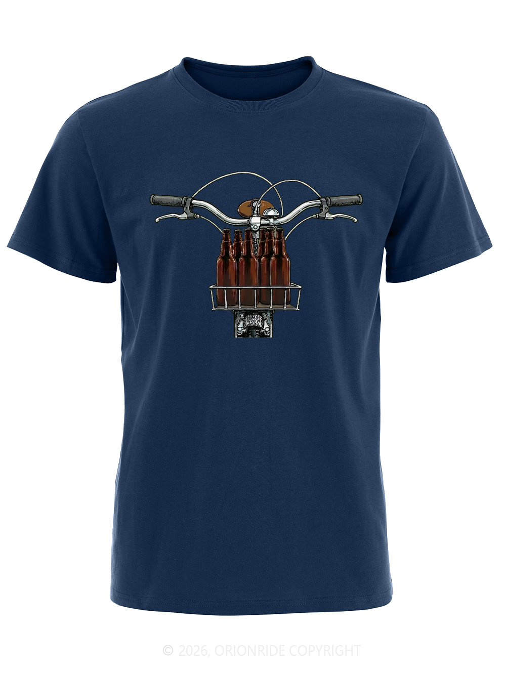 Orionride Beer In The Basket Short Sleeves Bike T-Shirt