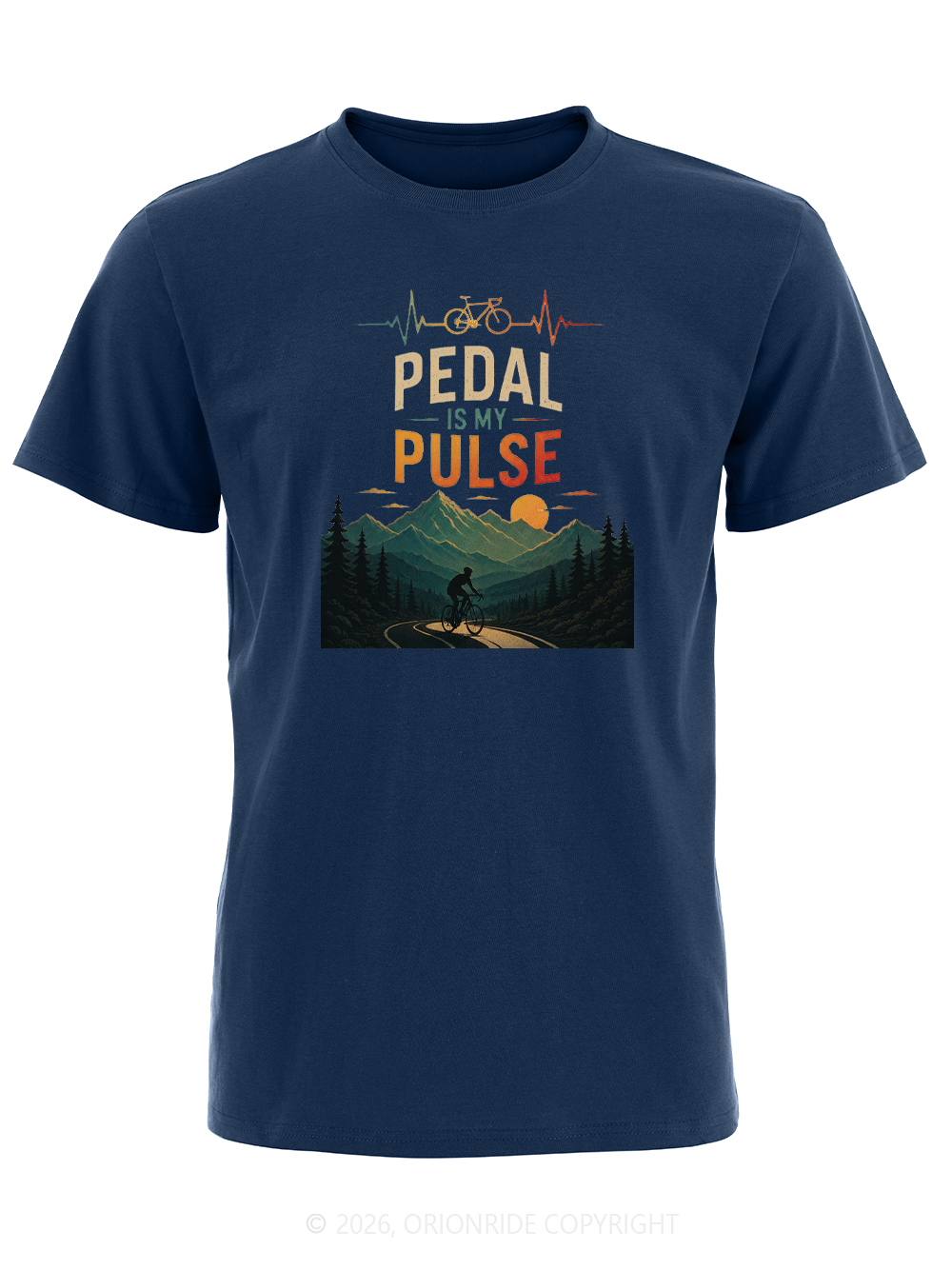 Orionride Pedal Is My Pulse Short Sleeves Bike T-Shirt