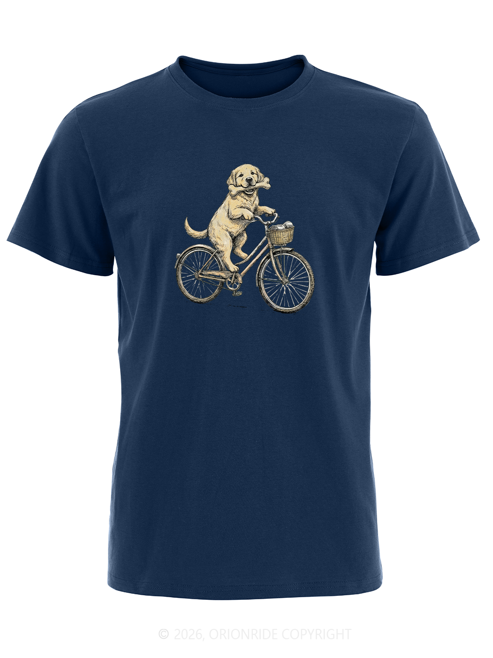 Orionride Puppy Riding A Bike Short Sleeves Bike T-Shirt