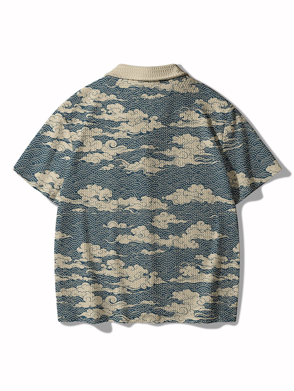 Orionride Above The Clouds Men's Camp Collar Knitted Shirt