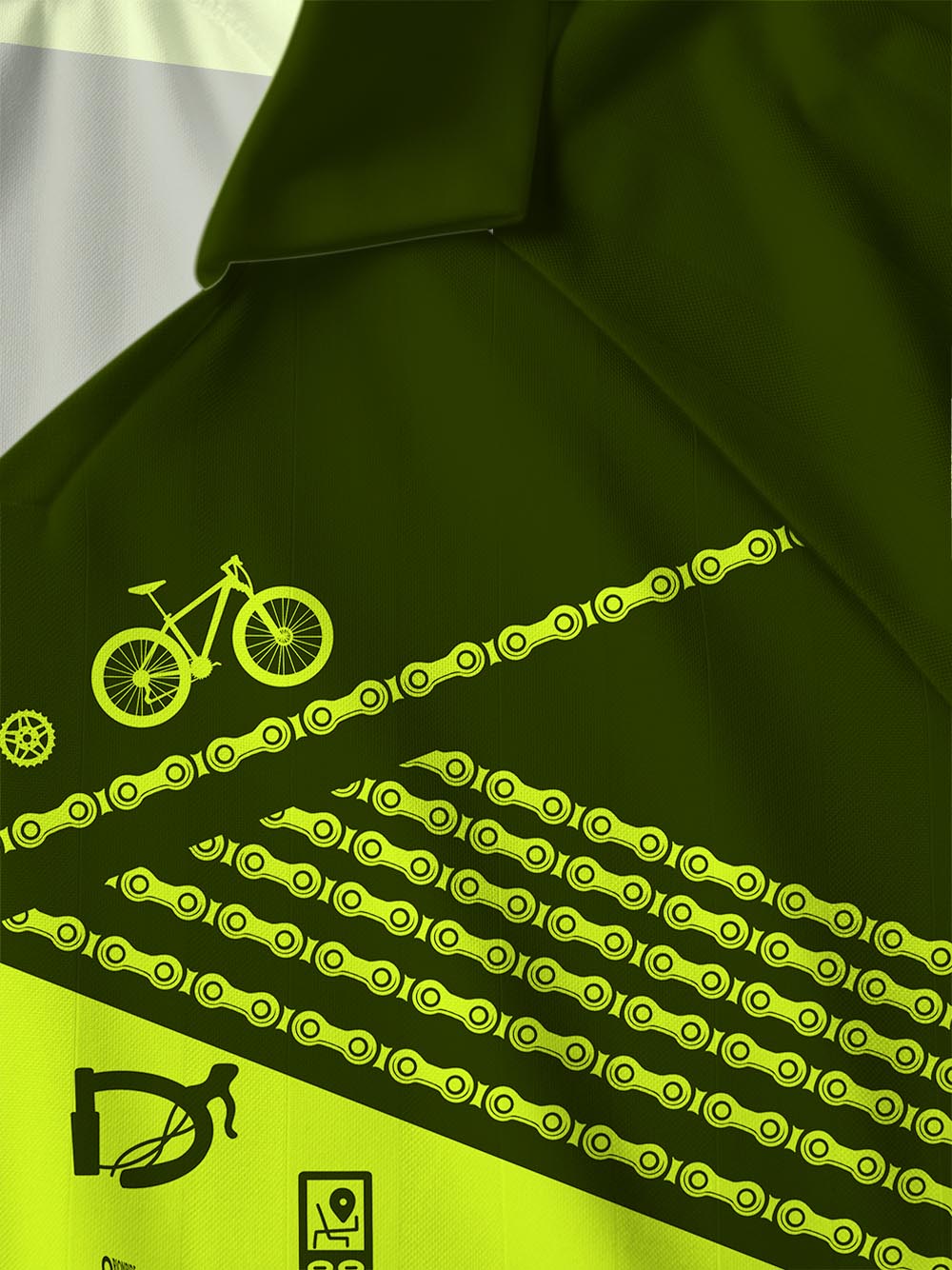 Orionride Letter Stitching Bicycle Collar Mesh Jersey