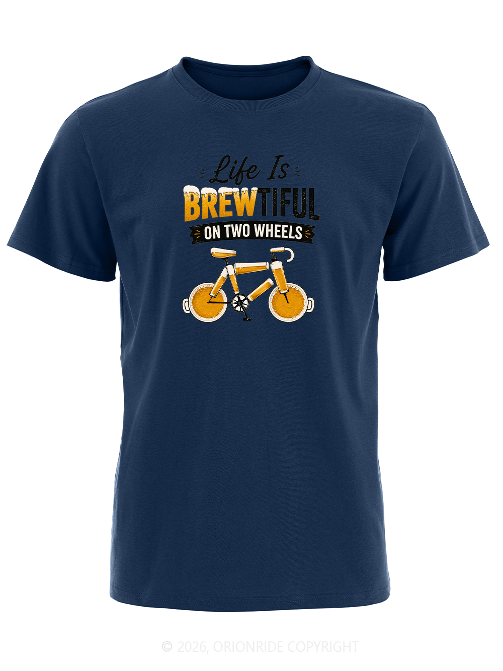 Orionride Life Is Brewtiful Short Sleeves Bike T-Shirt