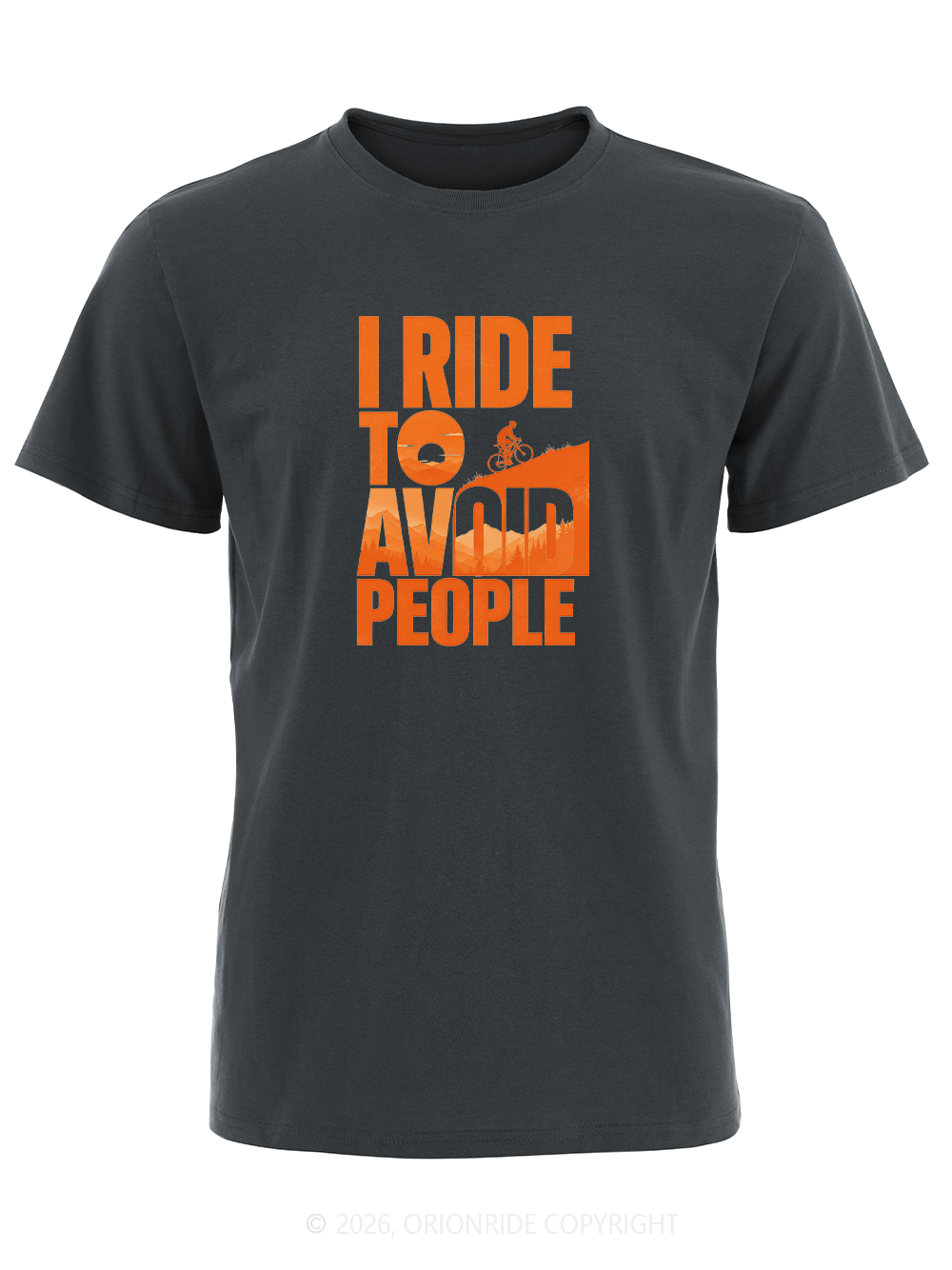 Orionride I Ride To Avoid People Short Sleeves Bike T-Shirt