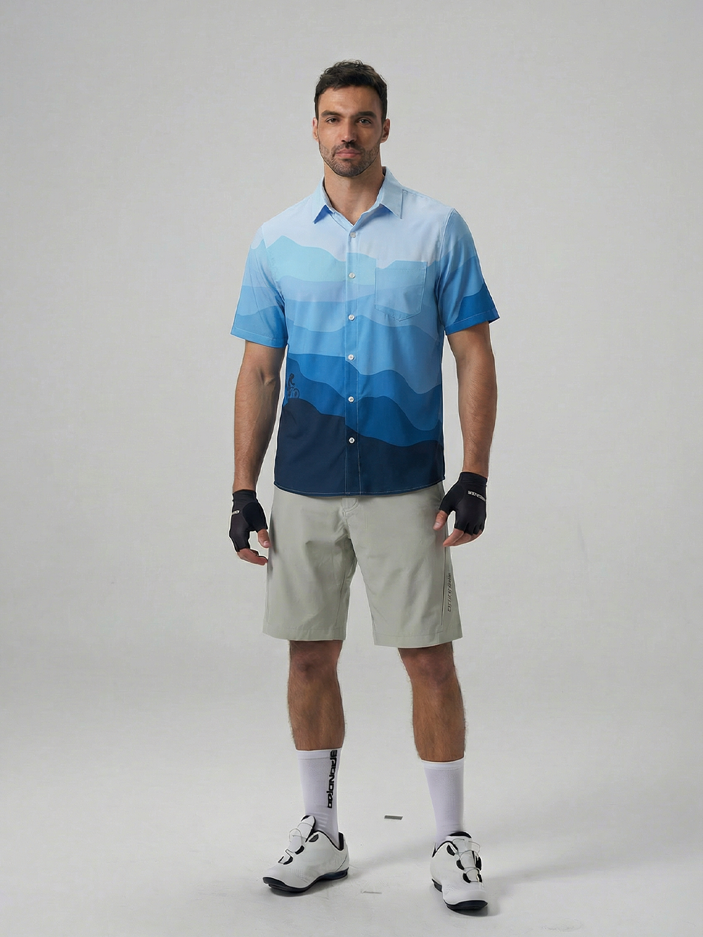 Orionride Free Sunset Zipper Pockets Ultra Lightweight Short Sleeves Gravel Shirt