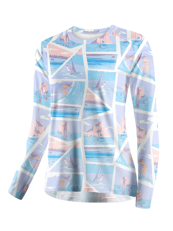 Orionride Surfing On The Sea Women's Quick Dry Downhill Jersey