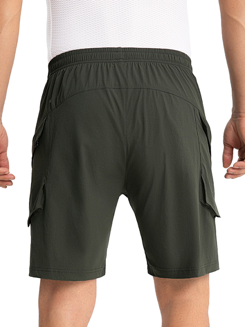 Orionride 2-in-1 Padded Bike Shorts Loose Fit Water-Resistant Army Green