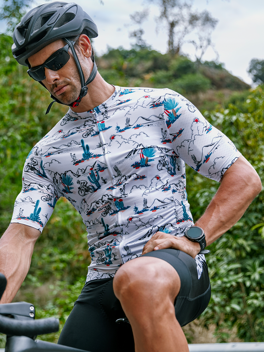 Orionride Short Sleeves Cactus Hill Cycling Jersey