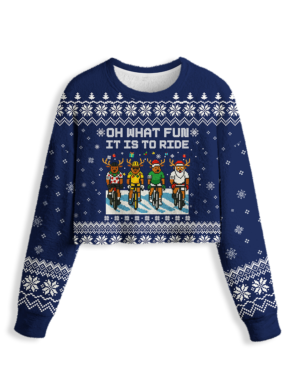 Orionride Christmas Reindeer Women's Crop Sweaters