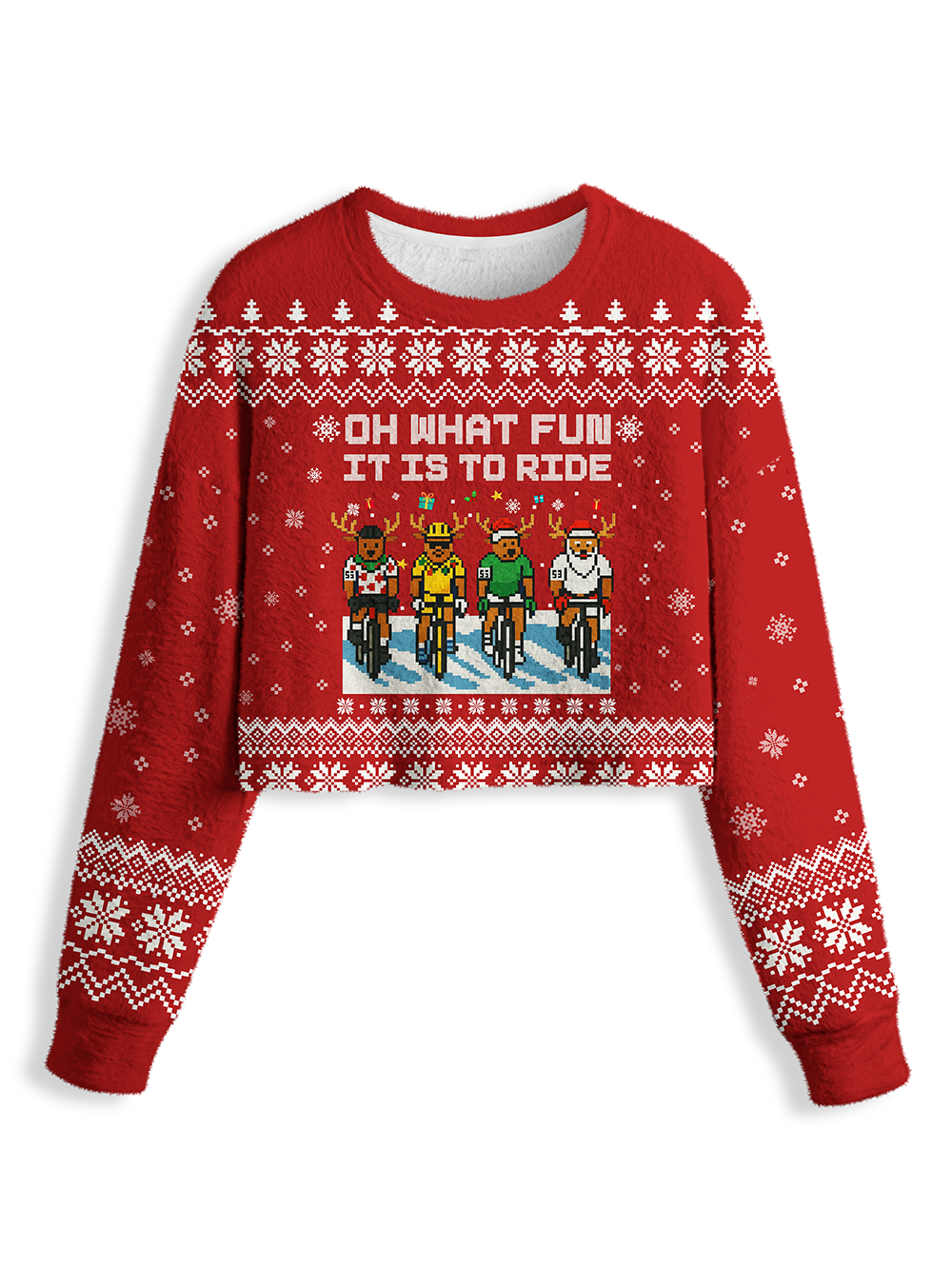 Orionride Christmas Reindeer Women's Crop Sweaters