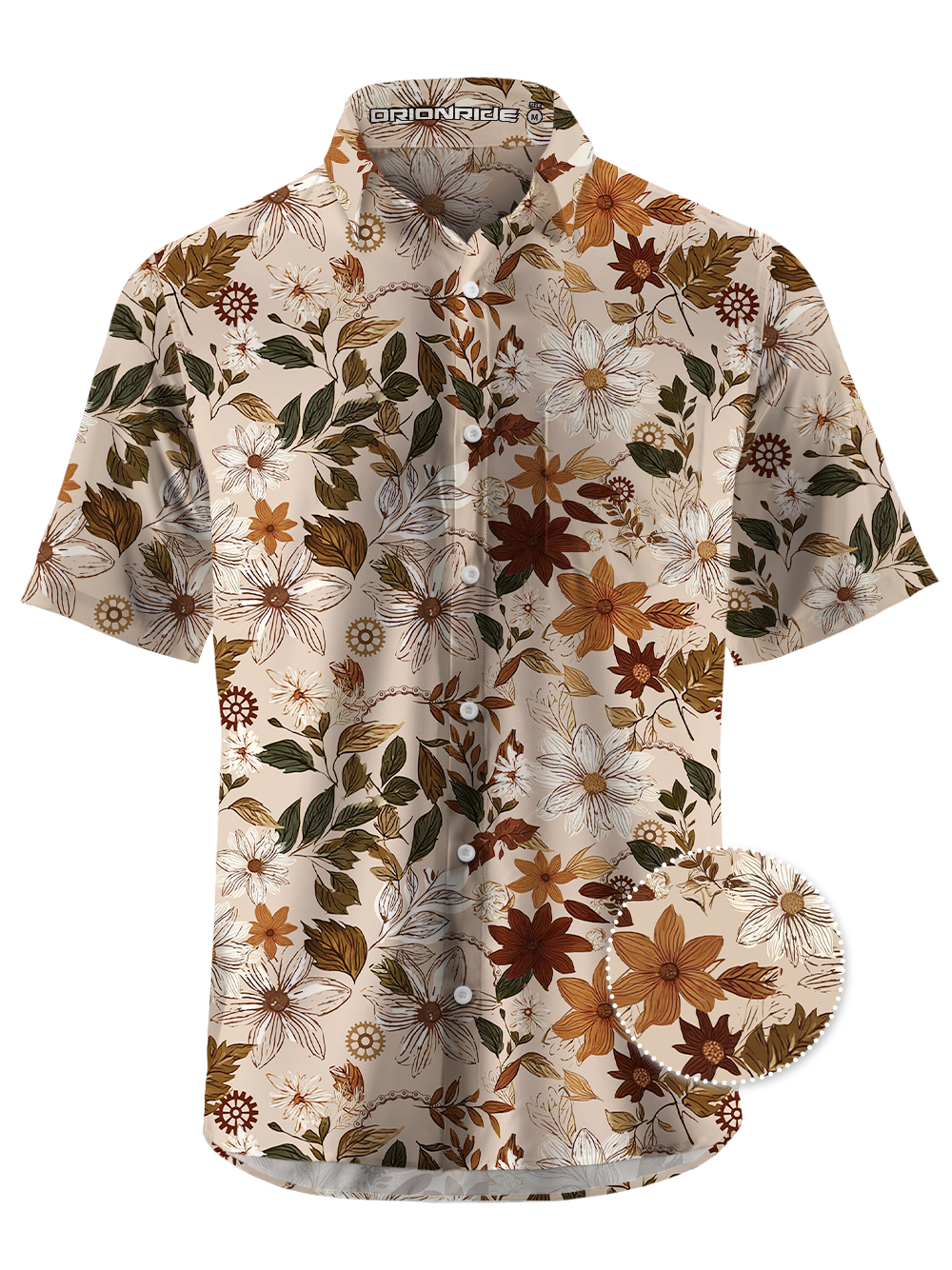 Orionride Maple Leaf Ultra Lightweight Short Sleeves Hawaiian shirt