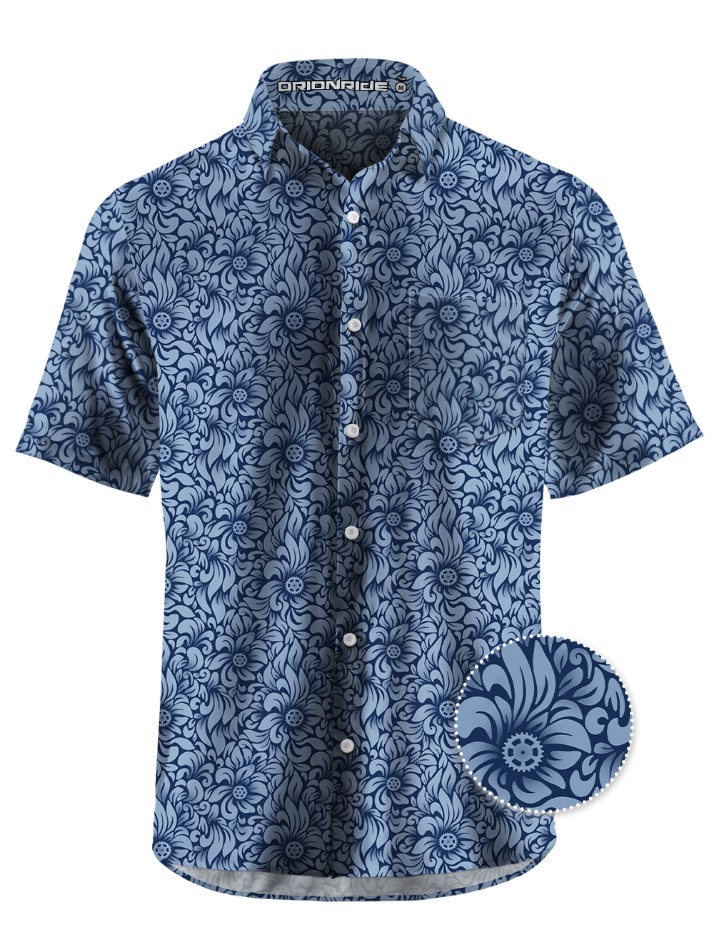 Orionride Swaying Flowers Ultra Lightweight Short Sleeves Hawaiian shirt