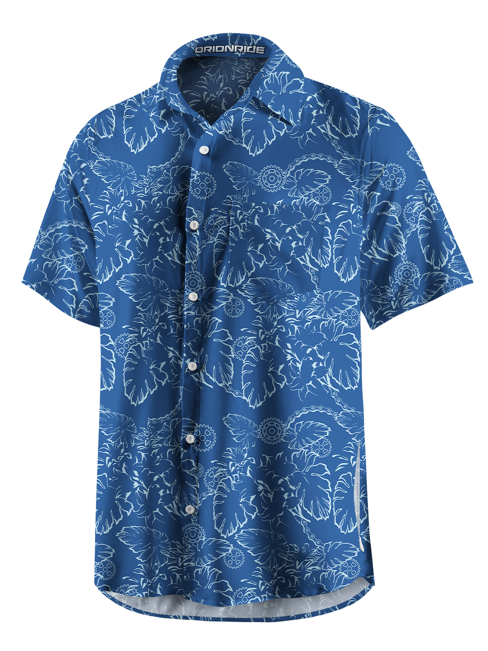 Orionride Monstera Leaves Zipper Pockets Ultra Lightweight Short Sleeves Gravel Shirt