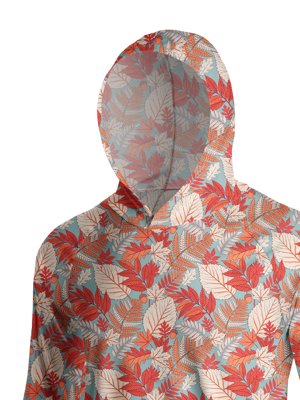 Orionride Autumn Leaf Long Sleeve Cycling Hoodie Shirt