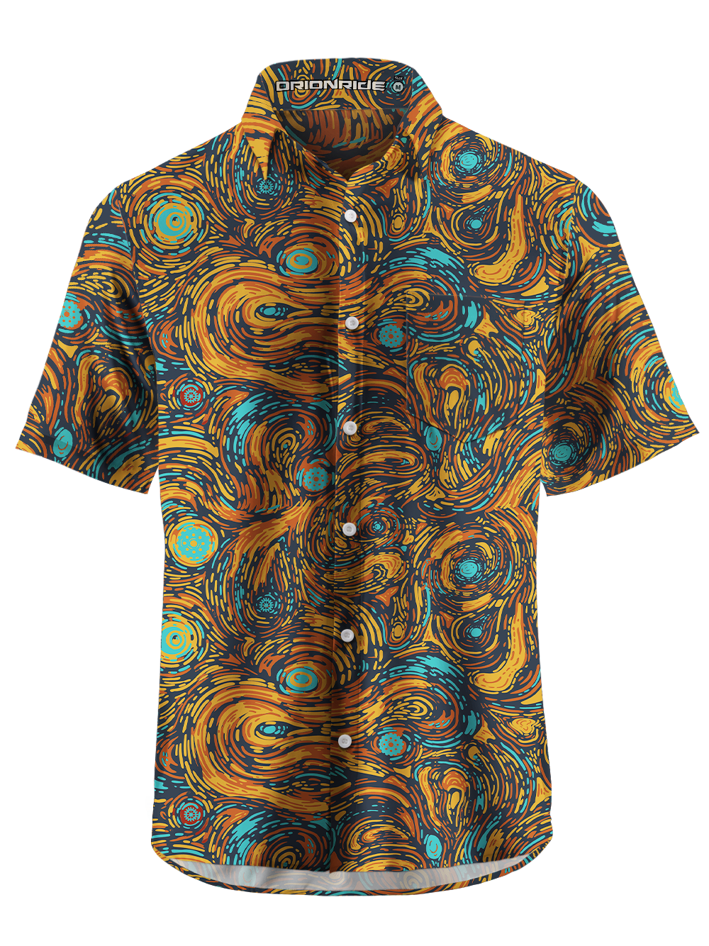 Orionride Starry Sky Zipper Pockets Ultra Lightweight Short Sleeves Gravel Shirt