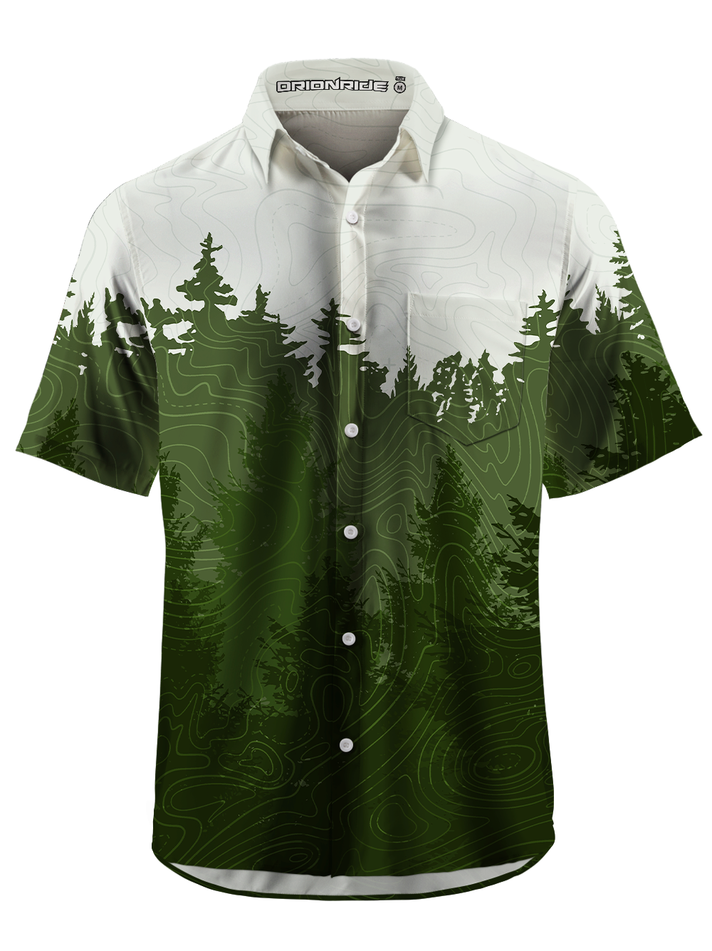 Orionride Night Woods Zipper Pockets Ultra Lightweight Short Sleeves Gravel Shirt