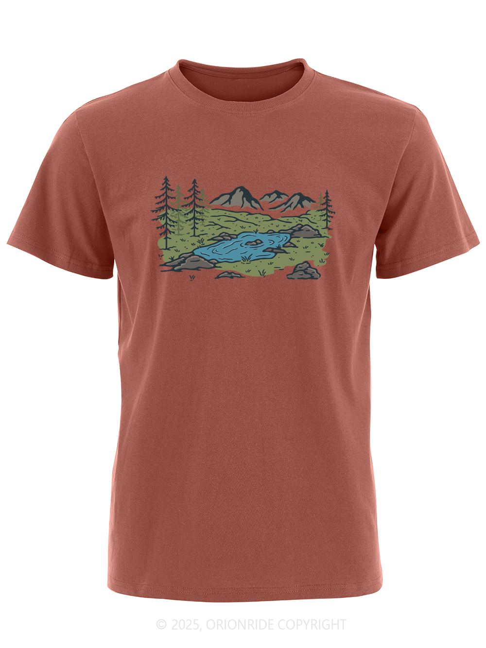 Orionride Mountain Scenery Short Sleeves Bike T-Shirt