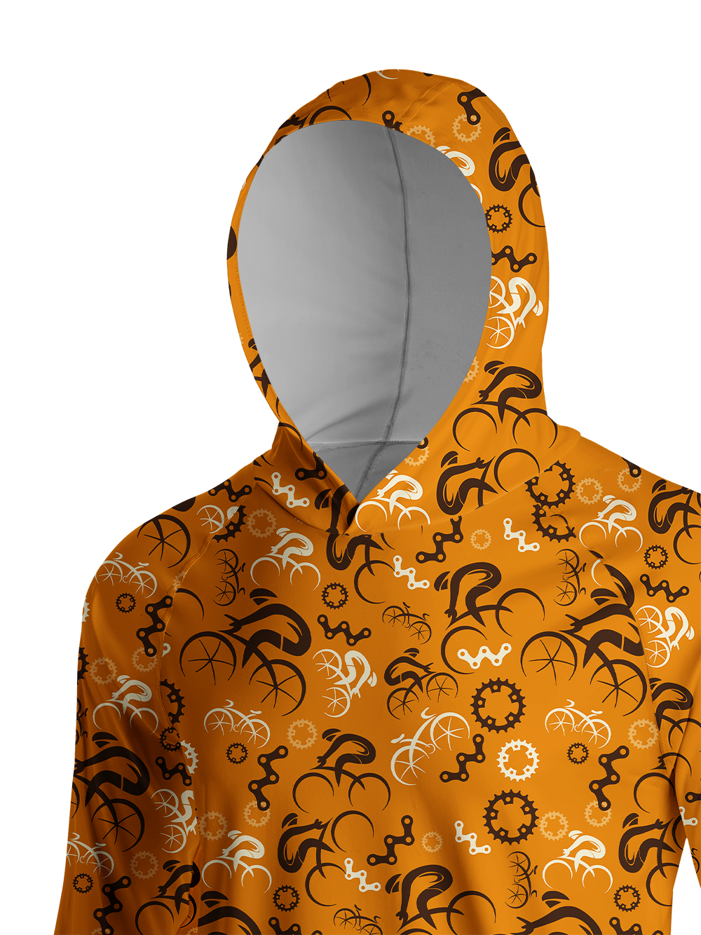 Orionride Abstract Cyclist Long Sleeve Cycling Hoodie Shirt
