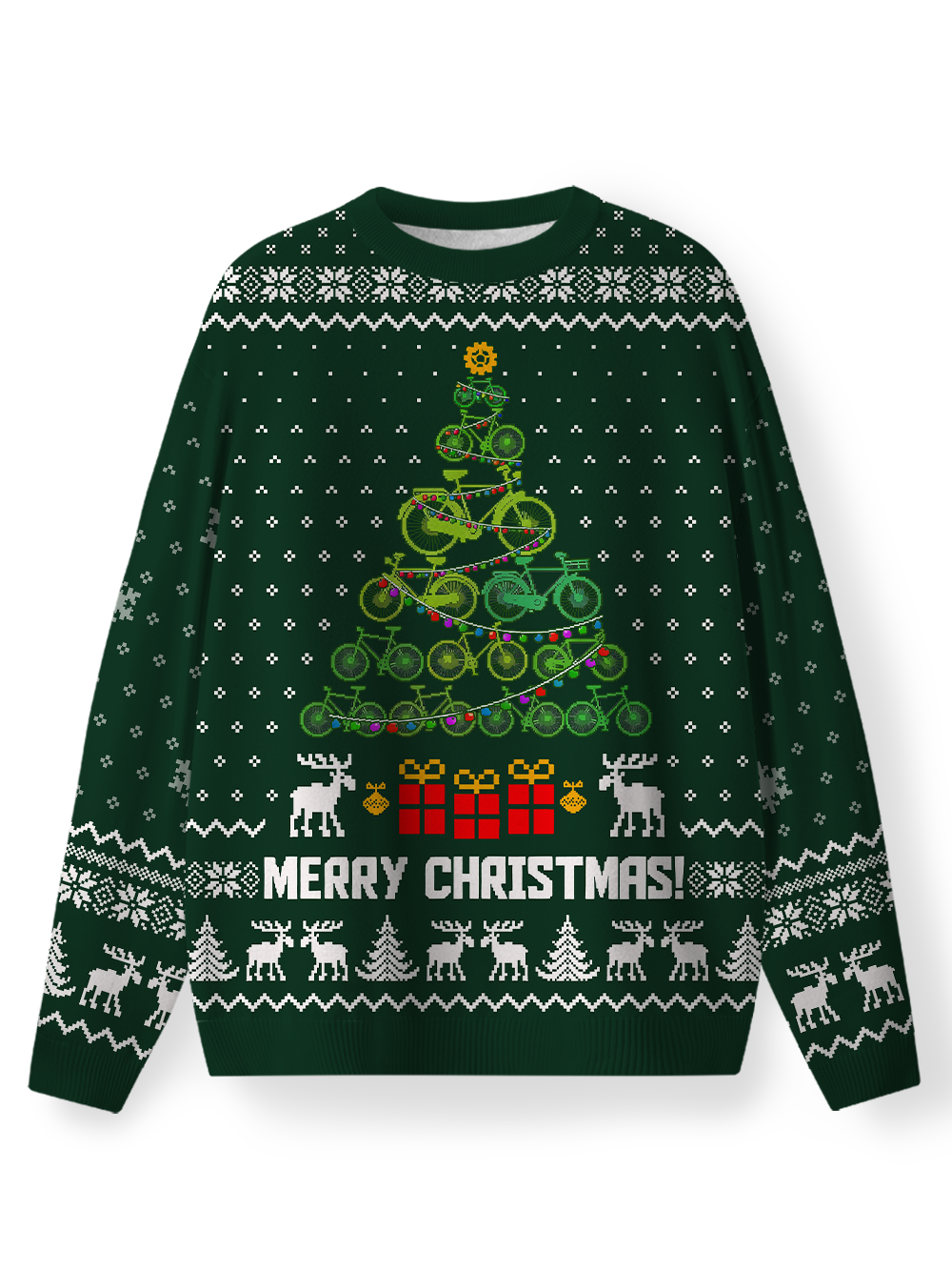 Orionride Bicycle Christmas Tree Men's Sweaters