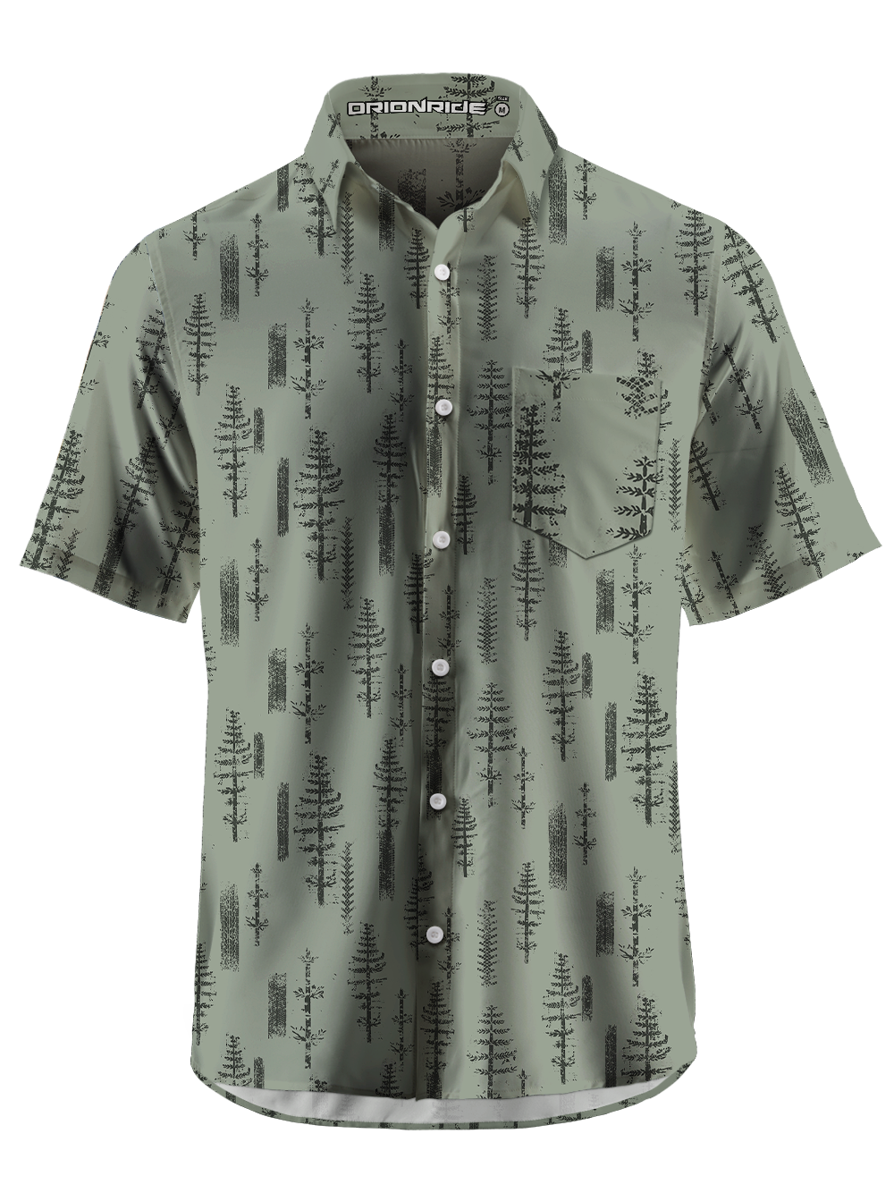 Orionride Tenacious Ferns Zipper Pockets Ultra Lightweight Short Sleeves Gravel Shirt