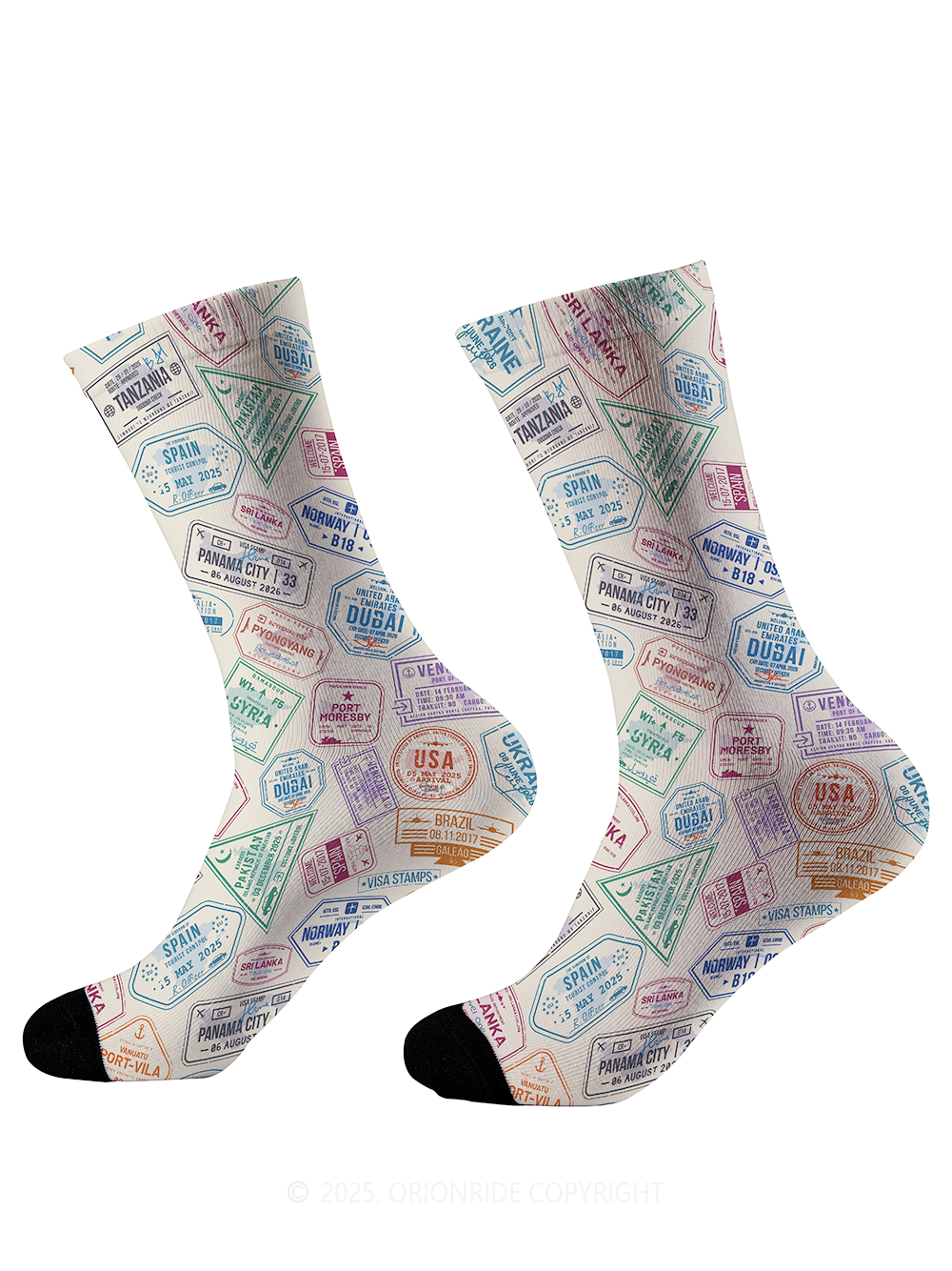 Orionride Colorful Passport Cycling Socks