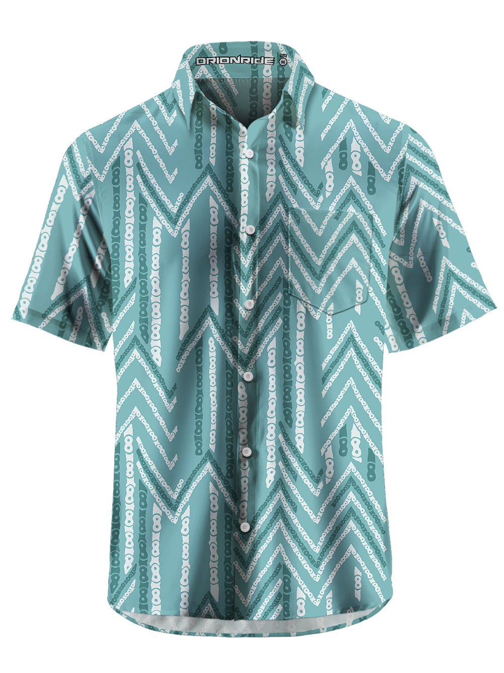 Orionride Serrated Stripes Zipper Pockets Ultra Lightweight Short Sleeves Gravel Shirt