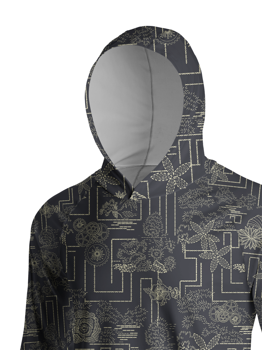 Orionride Copper Wire Garden Long Sleeve Cycling Hoodie Shirt