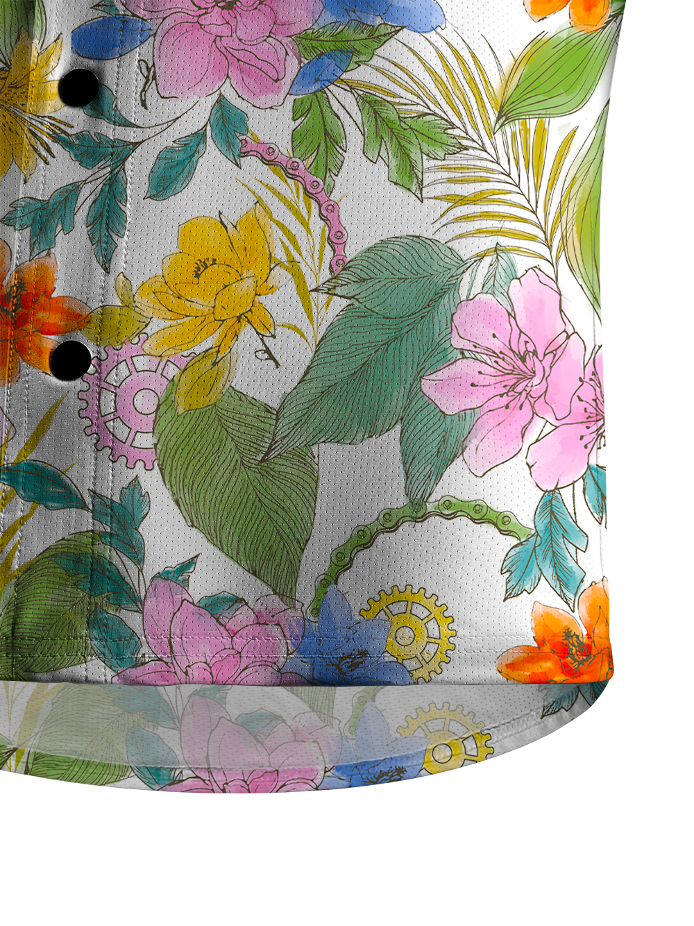 Orionride Ink And Wash Flower Men's Stretchy Breathable Long Sleeve Gravel Shirt