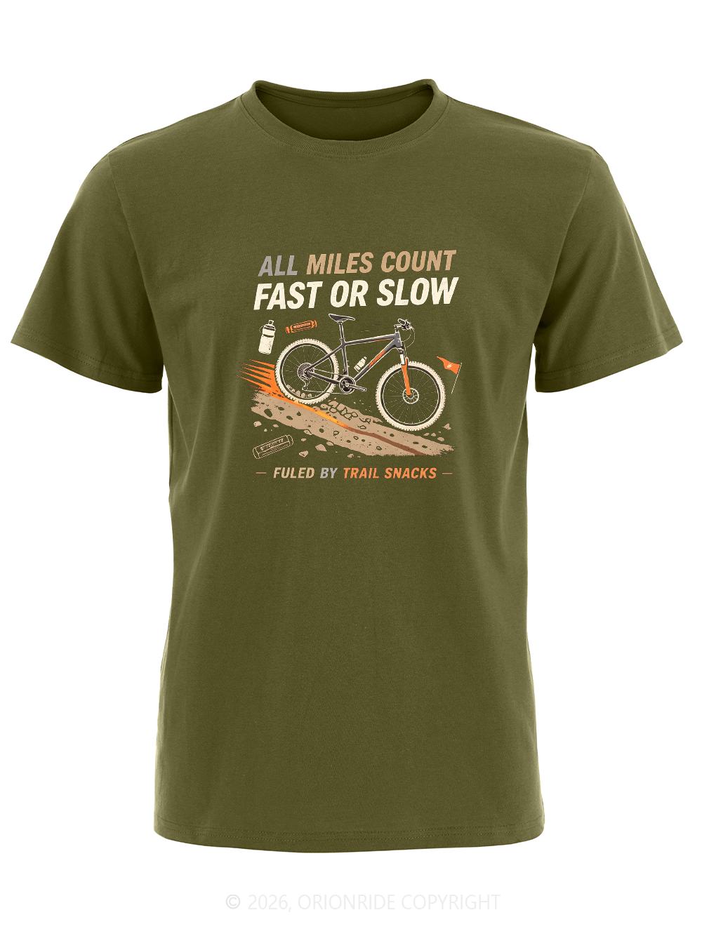 Orionride Orange Snack Ride Short Sleeves Bike T-Shirt