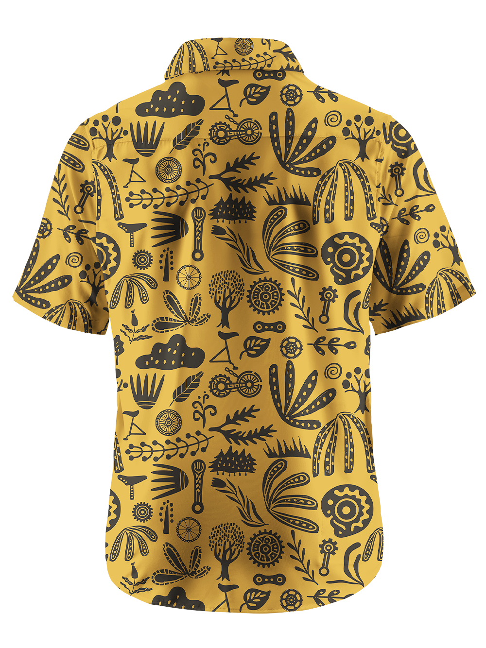 Orionride Totem Arrangement Zipper Pockets Ultra Lightweight Short Sleeves Gravel Shirt