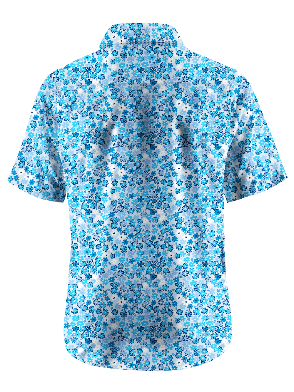 Orionride Floral Chiffon Zipper Pockets Ultra Lightweight Short Sleeves Gravel Shirt