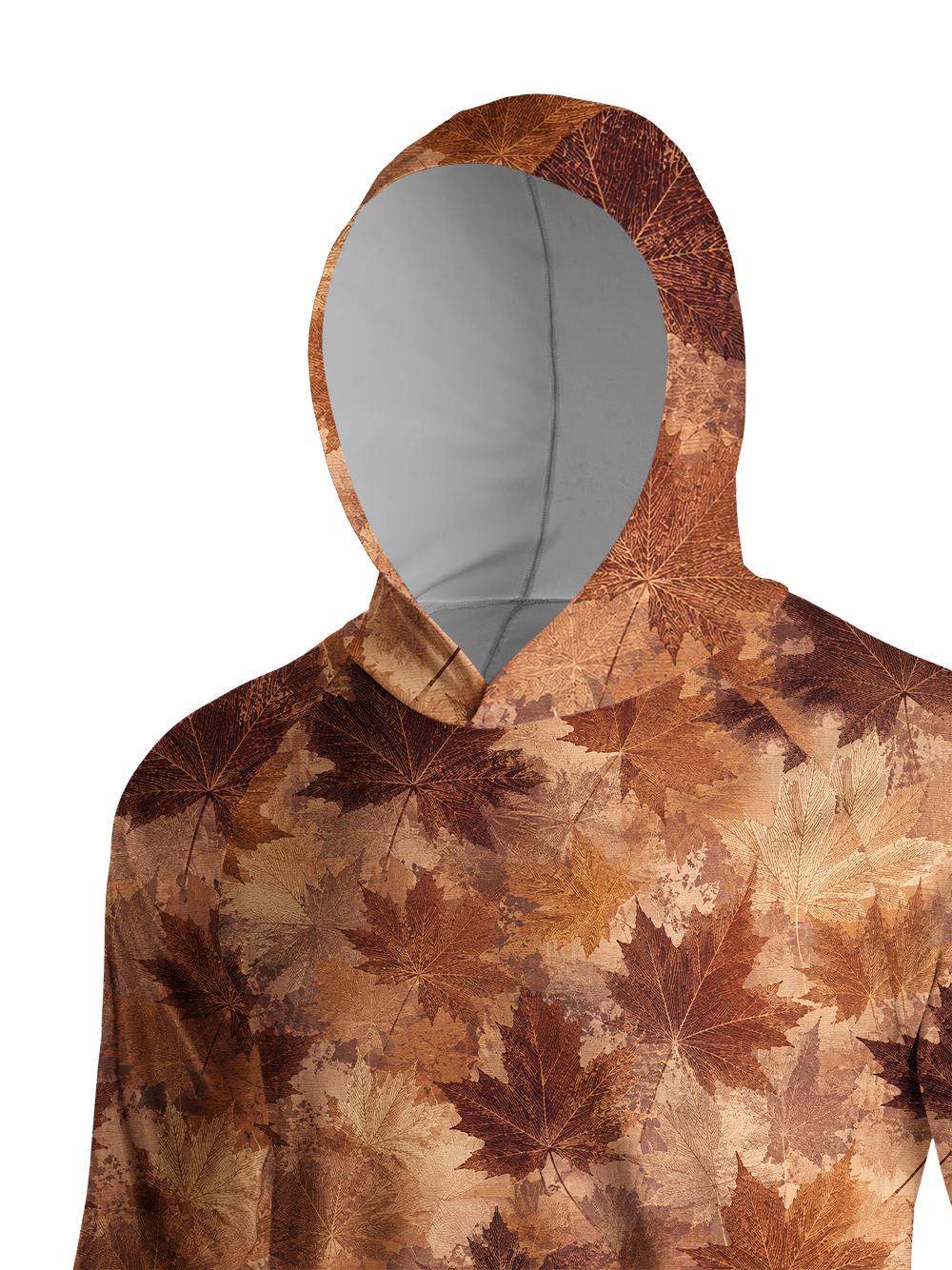 Orionride Warm Autumn Maple Long Sleeve Cycling Hoodie Shirt