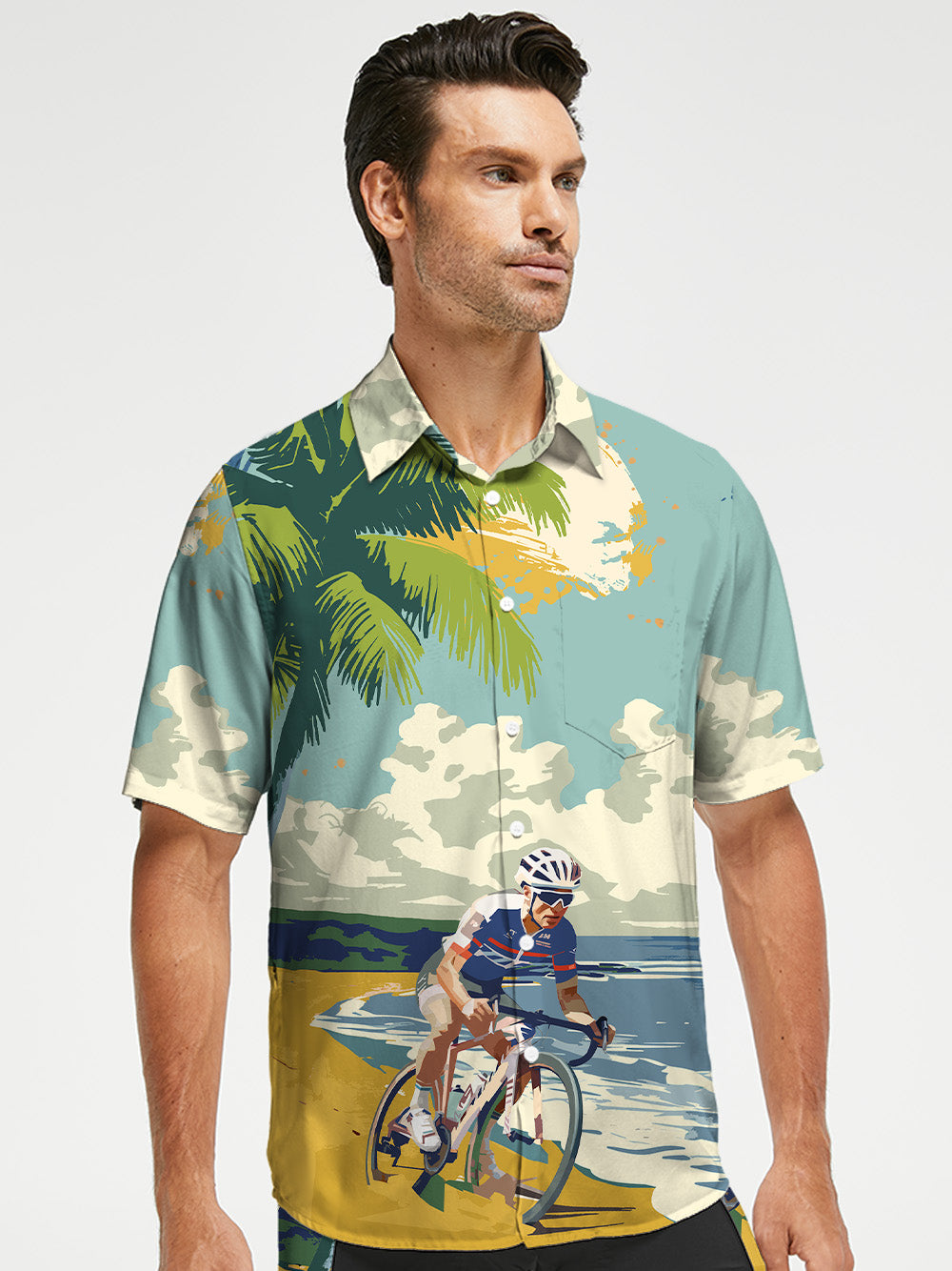 Orionride Tropical Beach Ultra Lightweight Short Sleeves Hawaiian shirt