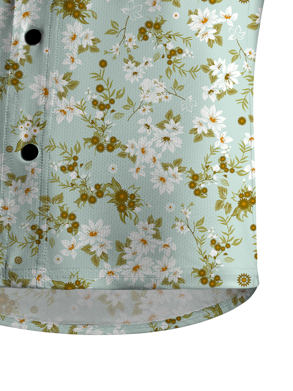 Orionride Blooming Flowers Men's Stretchy Breathable Long Sleeve Gravel Shirt