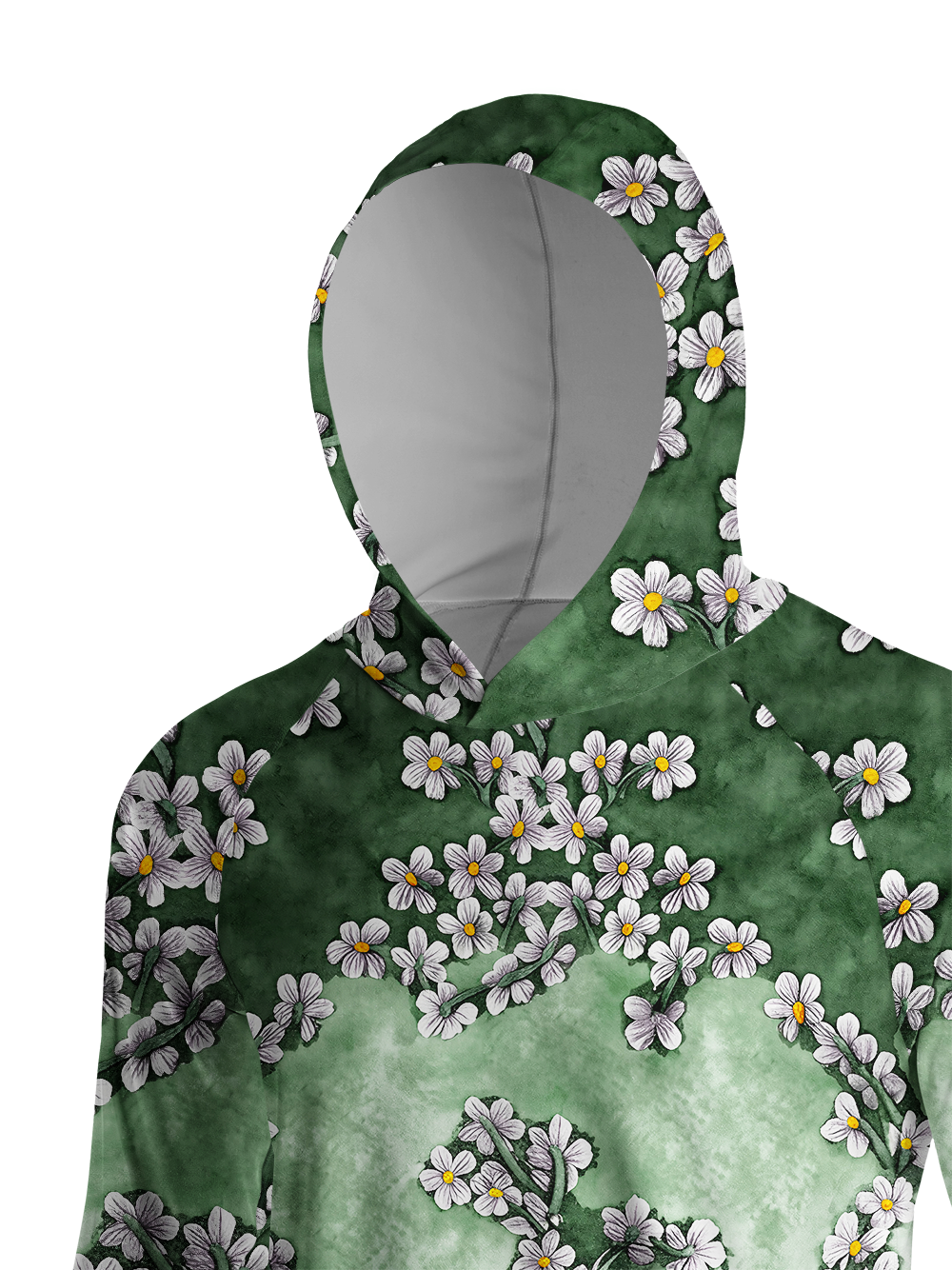 Orionride Dye Flower Long Sleeve Cycling Hoodie Shirt