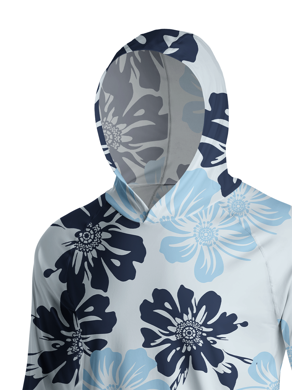 Orionride Large Flowers Long Sleeve Cycling Hoodie Shirt