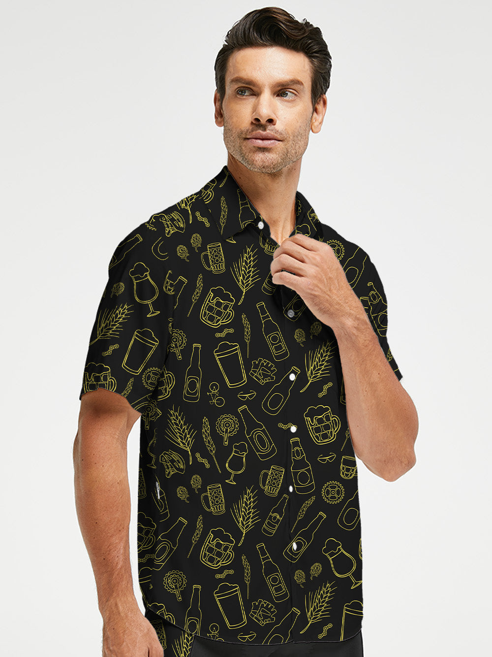 Orionride The Joy Of Beer Zipper Pockets Ultra Lightweight Short Sleeves Gravel Shirt