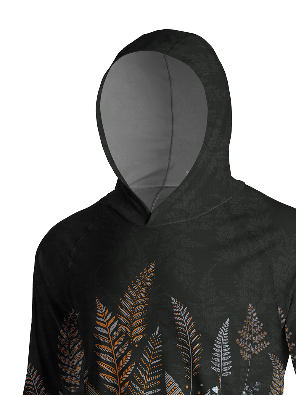 Orionride Night Fern Weave Long Sleeve Cycling Hoodie Shirt