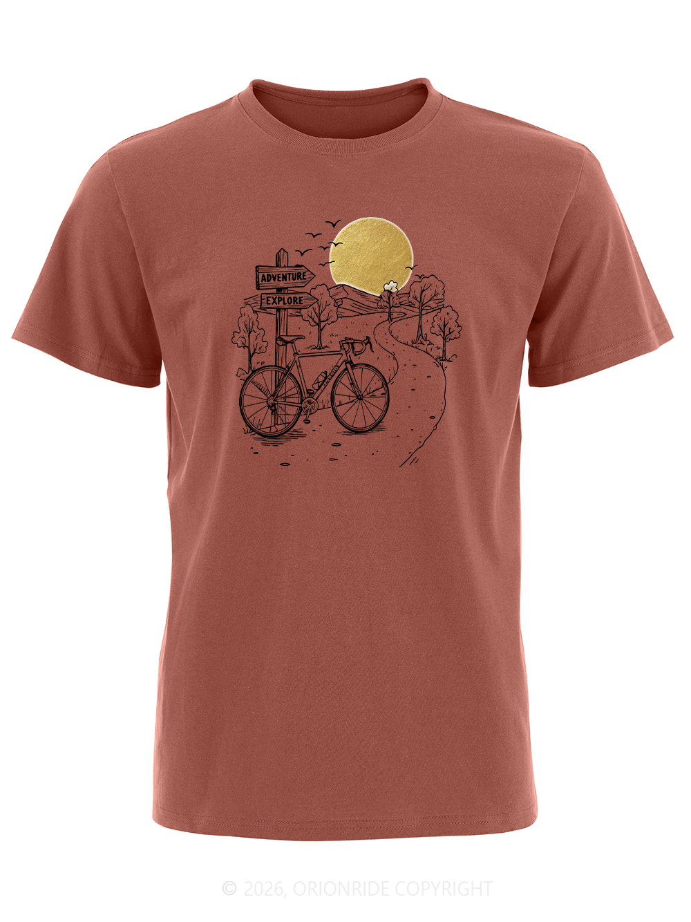 Orionride Sunset Bicycle Short Sleeves Bike T-Shirt