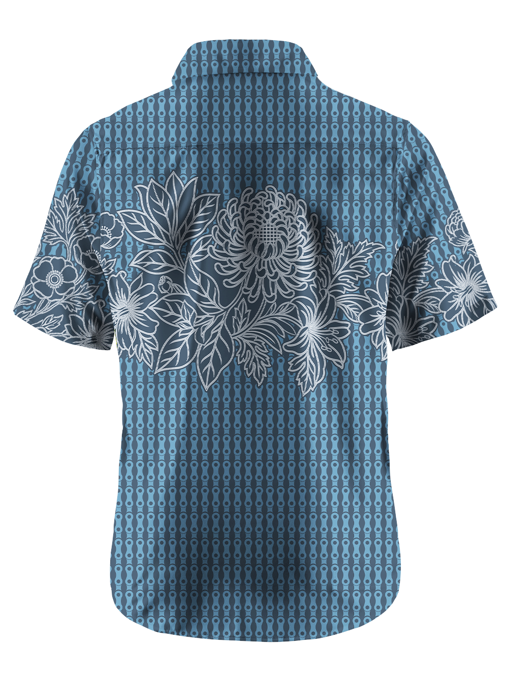 Orionride Jacquard Bloom Zipper Pockets Ultra Lightweight Short Sleeves Gravel Shirt