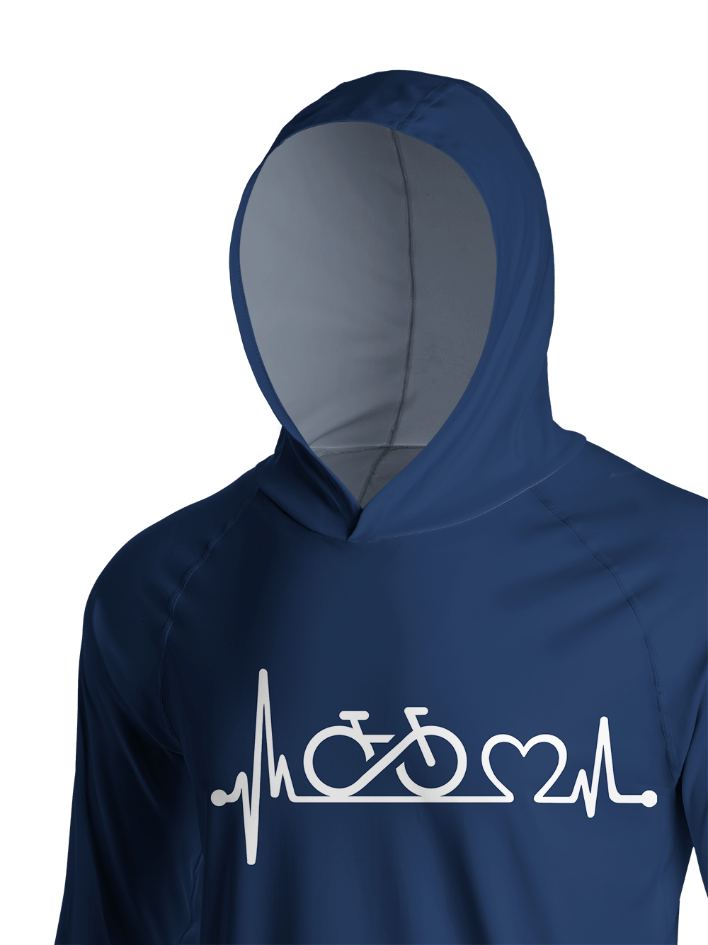 Orionride Bike Heartbeat Long Sleeve Cycling Hoodie Shirt