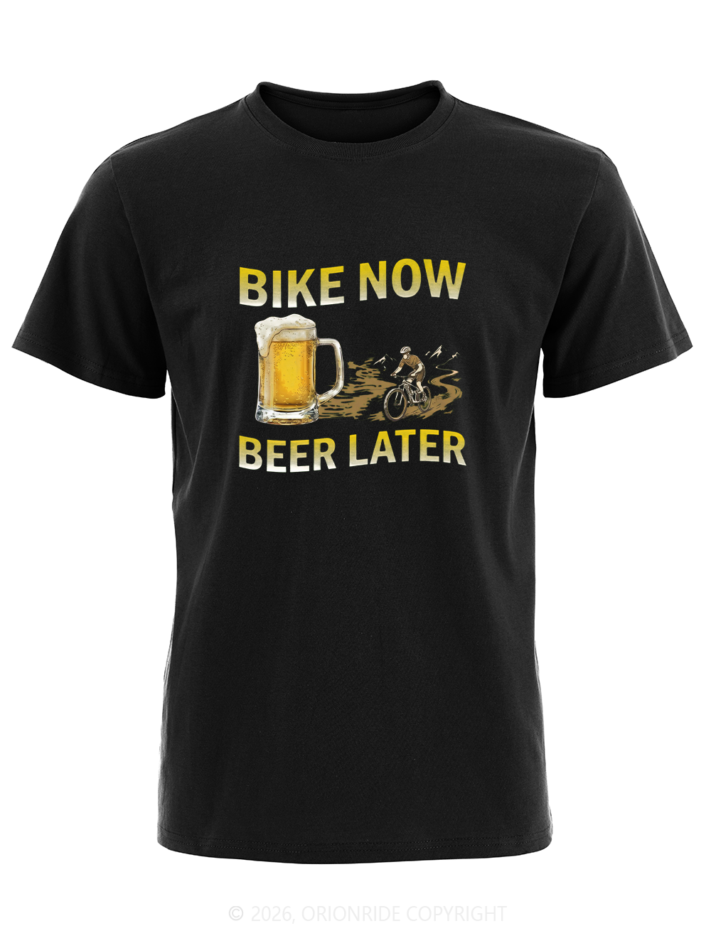 Orionride Bike Now Beer Later Short Sleeves Bike T-Shirt