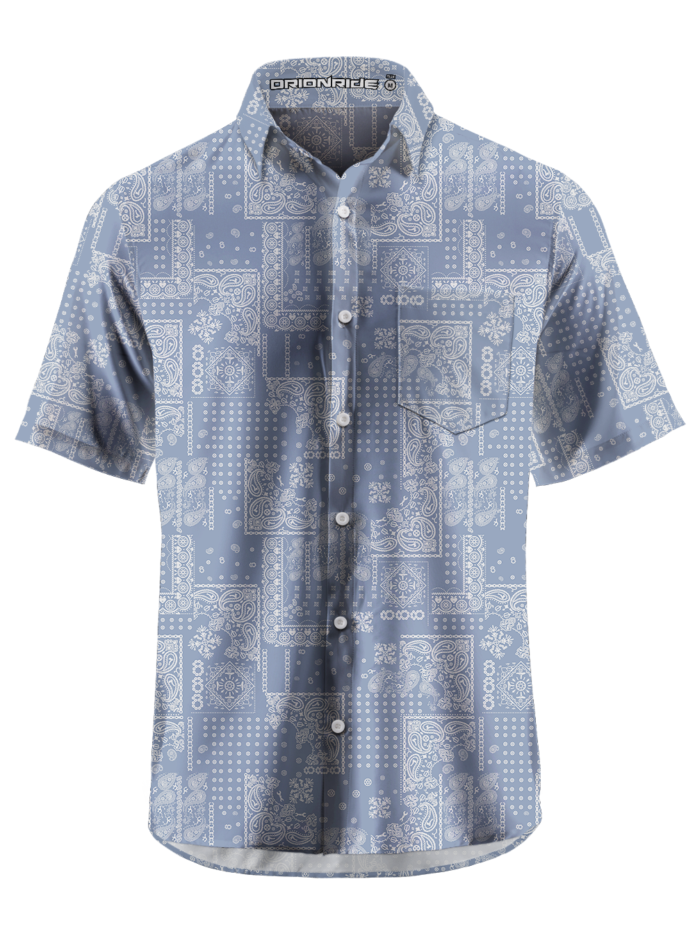 Orionride Cashew Flower Of Wealth Zipper Pockets Ultra Lightweight Short Sleeves Gravel Shirt