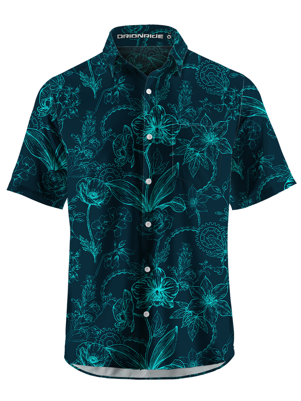 Orionride Golden Daffodils Zipper Pockets Ultra Lightweight Short Sleeves Gravel Shirt